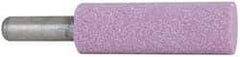 Grier Abrasives - 1" Head Diam x 3" Thickness, W224, Cylinder End, Aluminum Oxide Mounted Point - Pink, Medium Grade, 60 Grit, 15,000 RPM - Industrial Tool & Supply