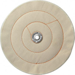 Dico - 10" Diam x 1/2" Thick Unmounted Buffing Wheel - Cushion Sewn, 1" Arbor Hole, Medium Density - Industrial Tool & Supply