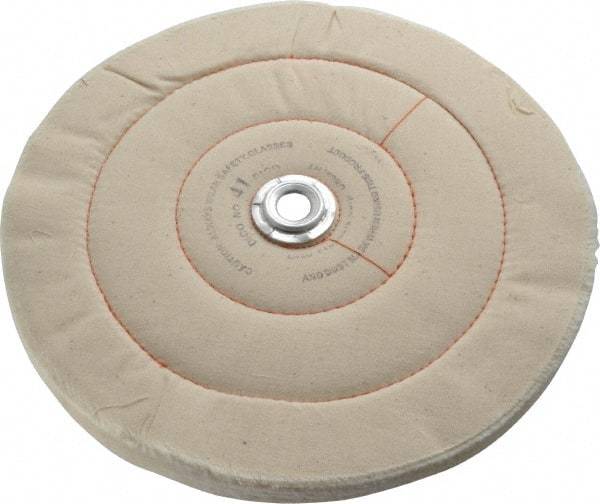 Dico - 10" Diam x 3/4" Thick Unmounted Buffing Wheel - Cushion Sewn, 1/2" Arbor Hole, Medium Density - Industrial Tool & Supply