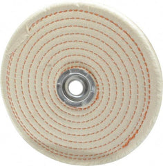 Dico - 6" Diam x 1/2" Thick Unmounted Buffing Wheel - Spiral Sewn, 1/2" Arbor Hole, Coarse Grade - Industrial Tool & Supply