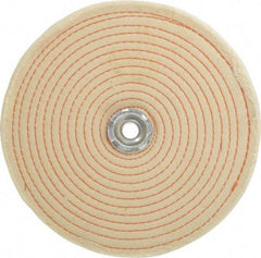 Dico - 8" Diam x 1/2" Thick Unmounted Buffing Wheel - Spiral Sewn, 1/2" Arbor Hole, Coarse Grade - Industrial Tool & Supply