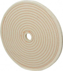 Dico - 10" Diam x 1/2" Thick Unmounted Buffing Wheel - Spiral Sewn, 1/2" Arbor Hole, Coarse Grade - Industrial Tool & Supply