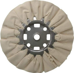 Divine Brothers - 8" Diam x 1/2" Thick Unmounted Buffing Wheel - Ventilated Bias Cut, 5/8" Arbor Hole - Industrial Tool & Supply