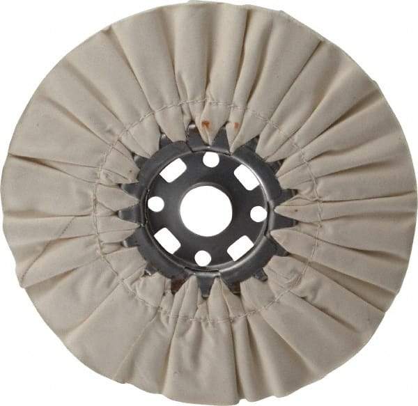 Divine Brothers - 10" Diam x 1/2" Thick Unmounted Buffing Wheel - Ventilated Bias Cut, 1-1/4" Arbor Hole - Industrial Tool & Supply