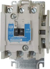 Eaton Cutler-Hammer - No Enclosure, 3 Pole, Electrically Held Lighting Contactor - 60 A at 480 V (Tungsten), 60 A at 600 V (Ballast or Mercury Vapor), 110 VAC at 50 Hz, 120 VAC at 60 Hz - Industrial Tool & Supply