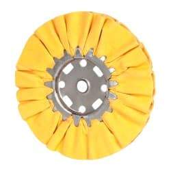 Divine Brothers - 8" Diam x 1/2" Thick Unmounted Buffing Wheel - Ventilated Bias Cut, 1/2" Arbor Hole - Industrial Tool & Supply