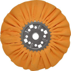Divine Brothers - 14" Diam x 1/2" Thick Unmounted Buffing Wheel - Ventilated Bias Cut, 1-1/4" Arbor Hole - Industrial Tool & Supply