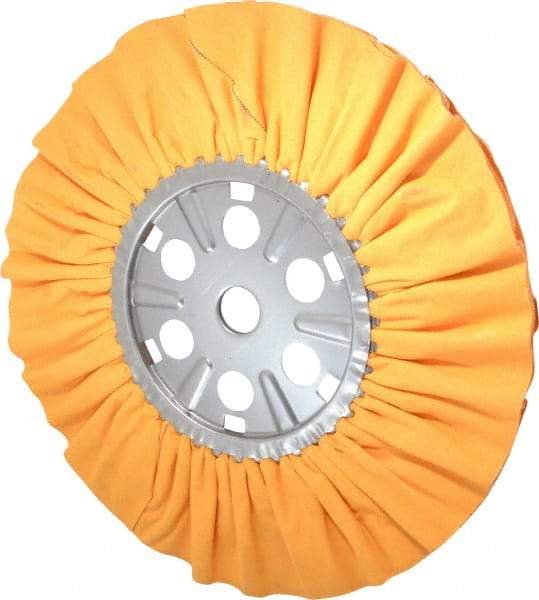 Divine Brothers - 16" Diam x 1/2" Thick Unmounted Buffing Wheel - Ventilated Bias Cut, 1-1/4" Arbor Hole - Industrial Tool & Supply