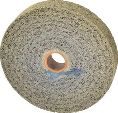 Made in USA - 6" Diam, 1" Face Width, 1" Center Hole, Medium Grade, Silicon Carbide Deburring Wheel - Convolute, Medium Density 7 Grade, 4,500 RPM - Industrial Tool & Supply