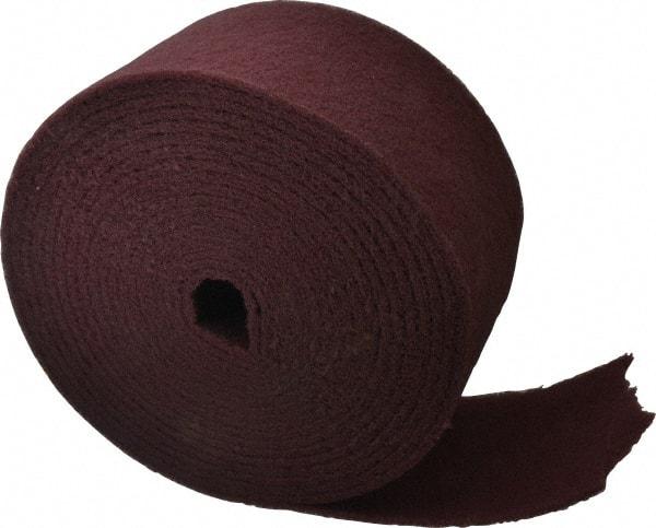 Superior Abrasives - 30' Long x 6" Wide Nonwoven Roll - Very Fine Grade, Red, Aluminum Oxide - Industrial Tool & Supply