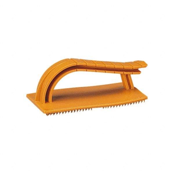 Standard Abrasives - 3-5/8" Wide Plastic Hand Pad Holder with Backing Pad Attachment - Compatible with Scouring Pads - Industrial Tool & Supply