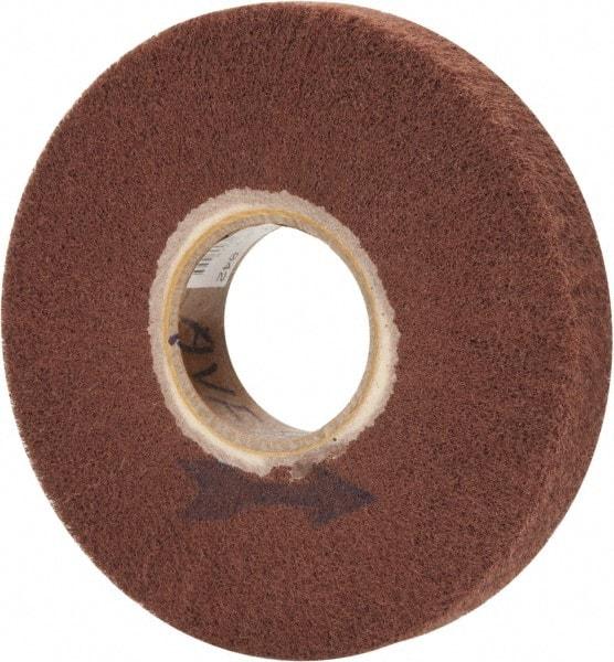 Made in USA - 6" Diam 220 Grit Aluminum Oxide Unmounted Flap Wheel - 2" Hole, 1" Wide, Density 7, Nonwoven, Grade Very Fine, 3,400 Max RPM - Industrial Tool & Supply