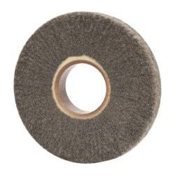 Made in USA - 6" Diam 220 Grit Silicon Carbide Unmounted Flap Wheel - 2" Hole, 1" Wide, Density 7, Nonwoven, Grade Very Fine, 3,400 Max RPM - Industrial Tool & Supply