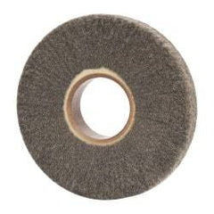 Made in USA - 6" Diam 220 Grit Silicon Carbide Unmounted Flap Wheel - 2" Hole, 1" Wide, Density 7, Nonwoven, Grade Very Fine, 3,400 Max RPM - Industrial Tool & Supply