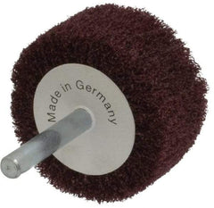 Value Collection - 2" Diam x 1" Face Width, Very Fine Aluminum Oxide Nonwoven Mounted Flap Wheel - 1/4" Shank Mount - Industrial Tool & Supply