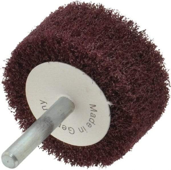 Value Collection - 2" Diam x 1" Face Width, Medium Aluminum Oxide Nonwoven Mounted Flap Wheel - 1/4" Shank Mount, 13,700 Max RPM - Industrial Tool & Supply