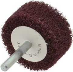 Value Collection - 2" Diam x 1" Face Width, Medium Aluminum Oxide Nonwoven Mounted Flap Wheel - 1/4" Shank Mount, 13,700 Max RPM - Industrial Tool & Supply