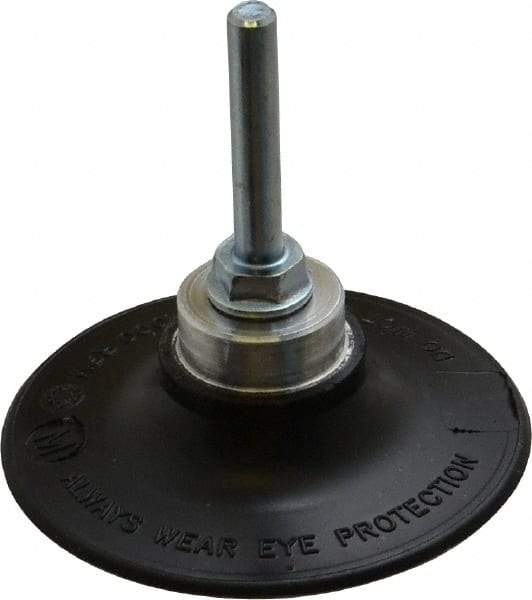 Standard Abrasives - 3" Diam Quick-Change Type S Disc Backing Pad - 1/4" Shank Diam, Medium Density, 20,000 RPM, SocAtt Compatible - Industrial Tool & Supply