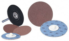Standard Abrasives - 1" Disc Diam, 100 Grit, Aluminum Oxide Quick Change Disc - Type R Attaching System, Coated, Brown, Fine Grade, 40,000 RPM - Industrial Tool & Supply