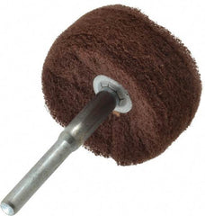 Superior Abrasives - 2" Diam x 1" Face Width, Very Fine Aluminum Oxide Nonwoven Mounted Flap Wheel - 1/4" Shank Mount, Interleaf, 12,000 Max RPM - Industrial Tool & Supply