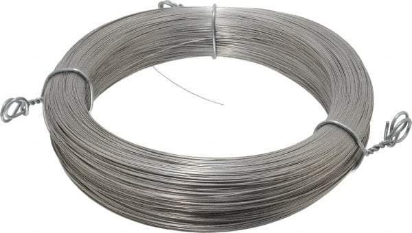 Made in USA - 6 Gage, 0.016 Inch Diameter x 1,465 Ft. Long, 302/304 Music Wire Coil - ASTM A580, 1 Lb. Shipping Weight - Industrial Tool & Supply