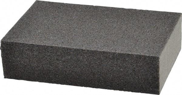 Made in USA - 2-3/4" Wide x 3-3/4" Long, Medium & Fine Grade Sanding Sponge - 60 & 100 Grit, 1" Thick - Industrial Tool & Supply