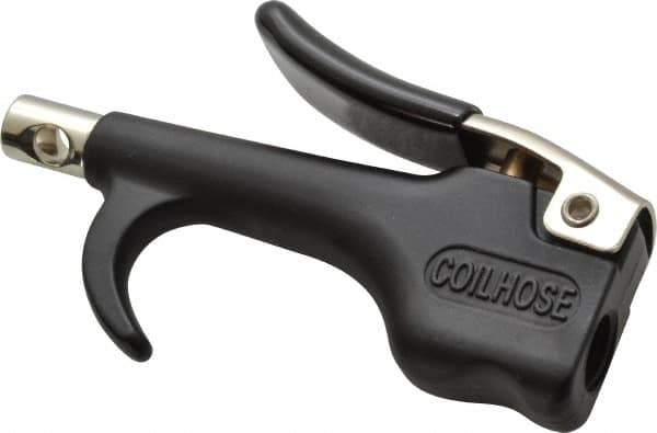 Coilhose Pneumatics - Safety Nickel Tipped Thumb Lever Blow Gun - 1/4 NPT, Zinc - Industrial Tool & Supply