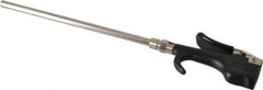 Coilhose Pneumatics - Safety Extension Tube Thumb Lever Blow Gun - 1/4 NPT, 8" Tube Length, Zinc - Industrial Tool & Supply