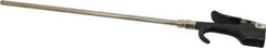 Coilhose Pneumatics - Safety Extension Tube Thumb Lever Blow Gun - 1/4 NPT, 12" Tube Length, Zinc - Industrial Tool & Supply
