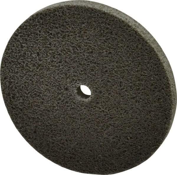 Standard Abrasives - 3" Diam, 1/4" Face Width, 1/4" Center Hole, Medium Grade, Aluminum Oxide Deburring Wheel - Unitized, Hard Density 8 Grade, 18,000 RPM - Industrial Tool & Supply