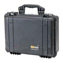 Pelican Products, Inc. - 6-23/32" Wide x 12-57/64" High, Clamshell Hard Case - Black, Polypropylene - Industrial Tool & Supply
