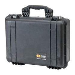 Pelican Products, Inc. - 6-23/32" Wide x 12-57/64" High, Clamshell Hard Case - Black, Polypropylene - Industrial Tool & Supply