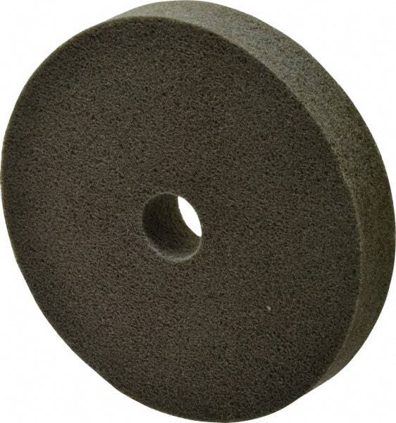 Standard Abrasives - 6" Diam, 1" Face Width, 1" Center Hole, Fine Grade, Aluminum Oxide Deburring Wheel - Unitized, Soft/Medium Density 6 Grade, 5,000 RPM - Industrial Tool & Supply