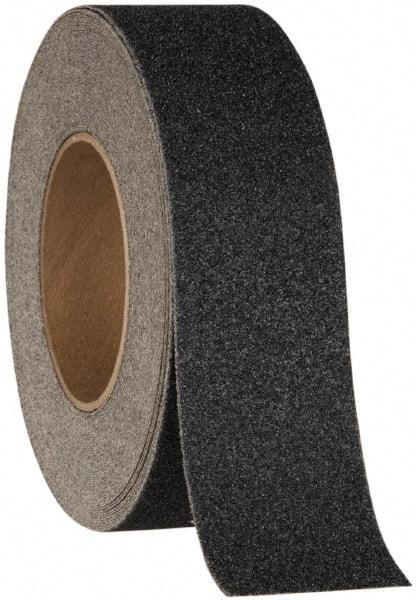 NMC - Black Solid Color Anti-Slip Vinyl Tape - 2" Wide x 60' Long x 0.02" Thick, General Traffic - Industrial Tool & Supply