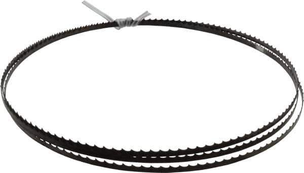 Disston - 4 TPI, 7' 9-1/2" Long x 1/4" Wide x 0.025" Thick, Welded Band Saw Blade - Carbon Steel, Toothed Edge, Raker Tooth Set, Flexible Back, Contour Cutting - Industrial Tool & Supply