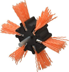 Dico - 4" OD, 1/4" Shank Diam, Nylon Wheel Brush - 1/4" Shank, 120 Grit - Industrial Tool & Supply