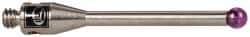 Renishaw - 0.0787 Inch Ball Diameter, Stainless Steel Stem, M2 Thread, Ruby Point Ball Tip CMM Stylus - 0.5512 Inch Working Length, 0.05 Inch Stem Diameter, 0.7874 Inch Overall Length - Industrial Tool & Supply