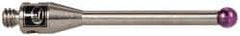 Renishaw - 0.0787 Inch Ball Diameter, Stainless Steel Stem, M2 Thread, Ruby Point Ball Tip CMM Stylus - 0.5512 Inch Working Length, 0.05 Inch Stem Diameter, 0.7874 Inch Overall Length - Industrial Tool & Supply