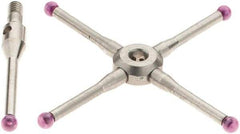 Renishaw - 0.08 Inch Ball Diameter, Stainless Steel Stem, M2 Thread, Ruby Point Ball Tip CMM Stylus - 0.4724 Inch Working Length, 0.05 Inch Stem Diameter, 19.2 mm Overall Length - Industrial Tool & Supply