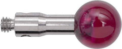 Renishaw - 0.2362 Inch Ball Diameter, Stainless Steel Stem, M2 Thread, Ruby Point Ball Tip CMM Stylus - 0.3937 Inch Working Length, 0.0984 Inch Stem Diameter, 0.3937 Inch Overall Length - Industrial Tool & Supply