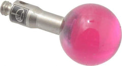 Renishaw - 0.315 Inch Ball Diameter, Stainless Steel Stem, M2 Thread, Ruby Point Ball Tip CMM Stylus - 0.4331 Inch Working Length, 0.0984 Inch Stem Diameter, 0.3937 Inch Overall Length - Industrial Tool & Supply