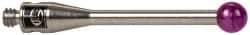 Renishaw - 0.1181 Inch Ball Diameter, Stainless Steel Stem, M2 Thread, Ruby Point Ball Tip CMM Stylus - 0.6693 Inch Working Length, 0.0591 Inch Stem Diameter, 0.7874 Inch Overall Length - Industrial Tool & Supply