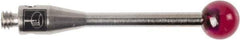 Renishaw - 0.1575 Inch Ball Diameter, Stainless Steel Stem, M2 Thread, Ruby Point Ball Tip CMM Stylus - 0.7874 Inch Working Length, 0.0591 Inch Stem Diameter, 0.7874 Inch Overall Length - Industrial Tool & Supply