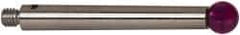 Renishaw - 0.1969 Inch Ball Diameter, Stainless Steel Stem, M3 Thread, Ruby Point Ball Tip CMM Stylus - 1.2205 Inch Working Length, 0.1378 Inch Stem Diameter, 1.2205 Inch Overall Length - Industrial Tool & Supply