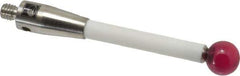 Renishaw - 0.315 Inch Ball Diameter, Ceramic Stem, M4 Thread, Ruby Point Ball Tip CMM Stylus - 1.9685 Inch Working Length, 0.1772 Inch Stem Diameter, 1.9685 Inch Overall Length - Industrial Tool & Supply