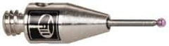 Renishaw - 0.0276 Inch Ball Diameter, Carbide Stem, M2 Thread, Ruby Point Ball Tip CMM Stylus - 0.1575 Inch Working Length, 0.0197 Inch Stem Diameter, 0.3937 Inch Overall Length - Industrial Tool & Supply