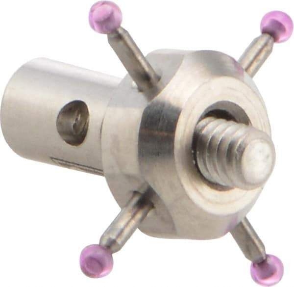 Renishaw - 0.04 Inch Ball Diameter, Carbide Stem, M2 Thread, Ruby Point Ball Tip CMM Stylus - 0.028 Inch Stem Diameter, 7.5 mm Overall Length - Industrial Tool & Supply