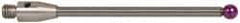 Renishaw - 0.1181 Inch Ball Diameter, Carbide Stem, M3 Thread, Ruby Point Ball Tip CMM Stylus - 1.3268 Inch Working Length, 0.0787 Inch Stem Diameter, 1.5748 Inch Overall Length - Industrial Tool & Supply
