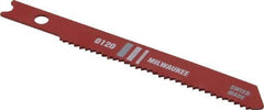 Milwaukee Tool - 2-3/4" Long, 18 Teeth per Inch, High Speed Steel Jig Saw Blade - Toothed Edge, 0.2813" Wide x 0.047" Thick, U-Shank - Industrial Tool & Supply