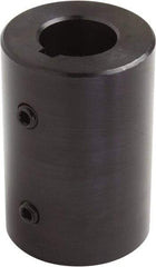 Climax Metal Products - 2" Inside x 3-5/16" Outside Diam, Set Screw Rigid Coupling with Keyway - 4-1/2" Long x 1/2" Keyway Width x 1/4" Keyway Depth - Industrial Tool & Supply